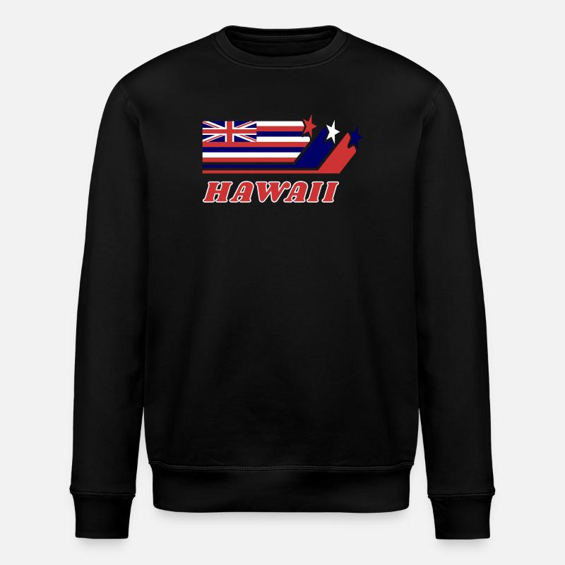 Cadeau de drapeau hawaï Honolulu - Sweat bio ROLLER Stanley/Stella Unisexe - noir