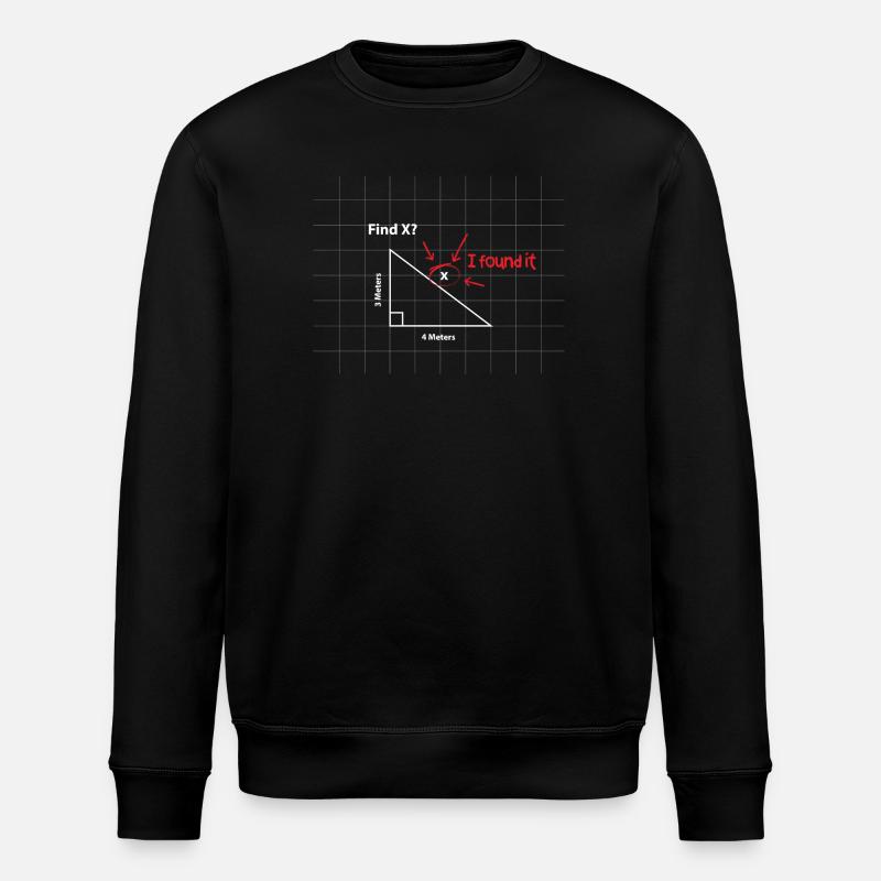 Find X Math Puzzle - Stanley/Stella ROLLER Unisex Organic Sweatshirt - black