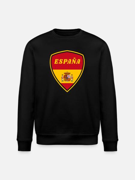 Spain Coat of Arms Flag Gift - Stanley/Stella ROLLER Unisex Organic Sweatshirt - black