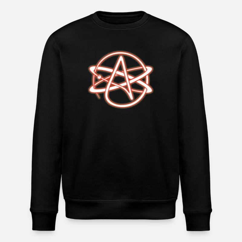 Atheist Symbol rot - Stanley/Stella Unisex Bio-Sweatshirt ROLLER - Schwarz