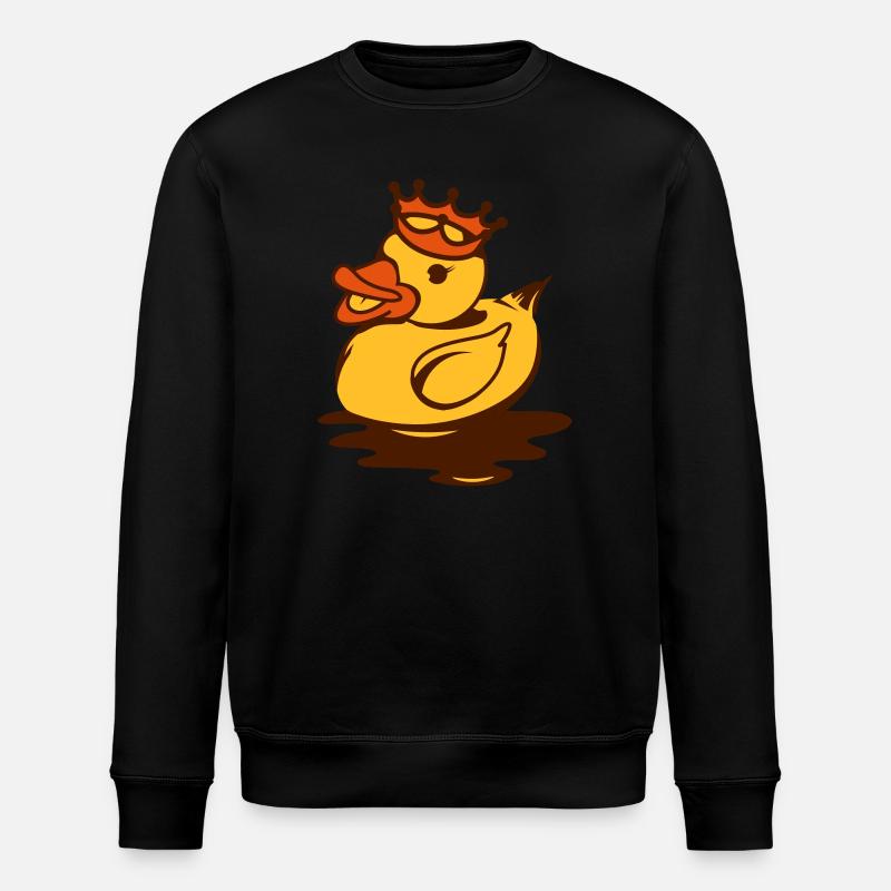 Eine Gummiente mit Krone - Stanley/Stella Unisex Bio-Sweatshirt ROLLER - Schwarz