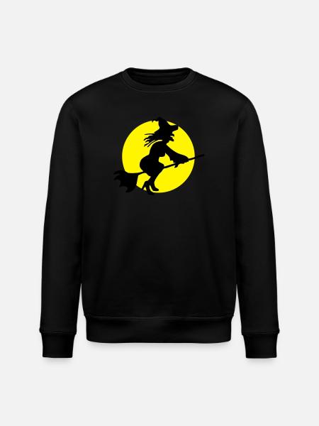 Flying witch - Stanley/Stella ROLLER Unisex Organic Sweatshirt - black