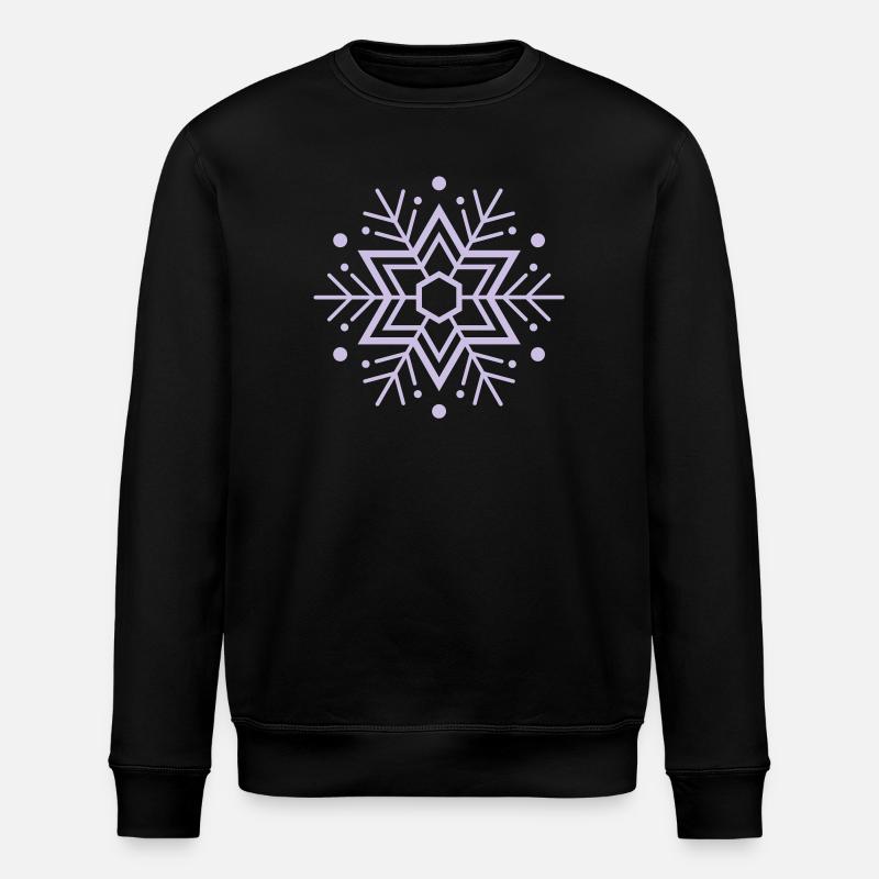 snowflake - Stanley/Stella ROLLER Unisex Organic Sweatshirt - black
