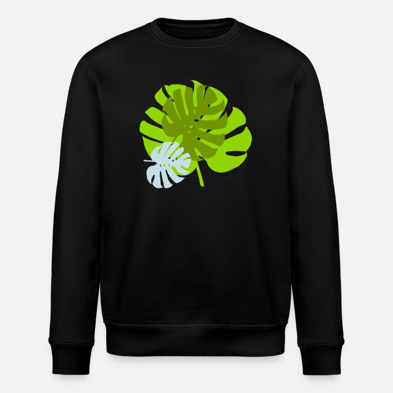 leaves - Stanley/Stella ROLLER Unisex Organic Sweatshirt - black