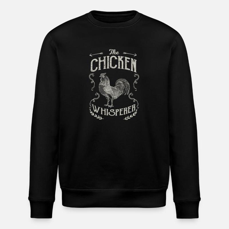 Huhn Der Hühnerflüsterer - Stanley/Stella Unisex Bio-Sweatshirt ROLLER - Schwarz