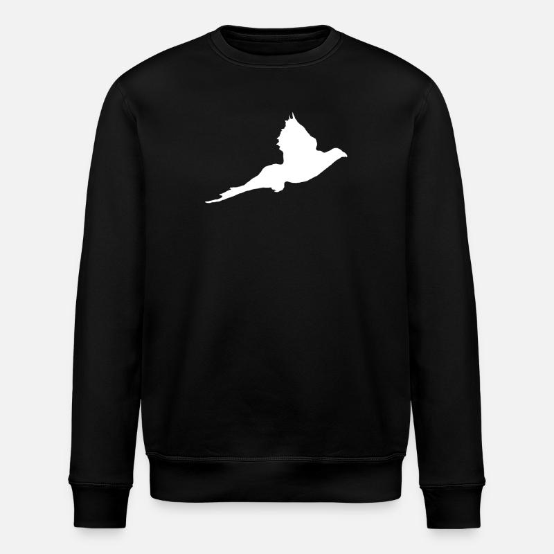 "Fasan" T-Shirt anpassbar mit Ihrem Text - Stanley/Stella Unisex Bio-Sweatshirt ROLLER - Schwarz