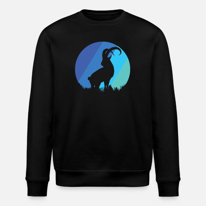 Steinbock - Stanley/Stella Unisex Bio-Sweatshirt ROLLER - Schwarz
