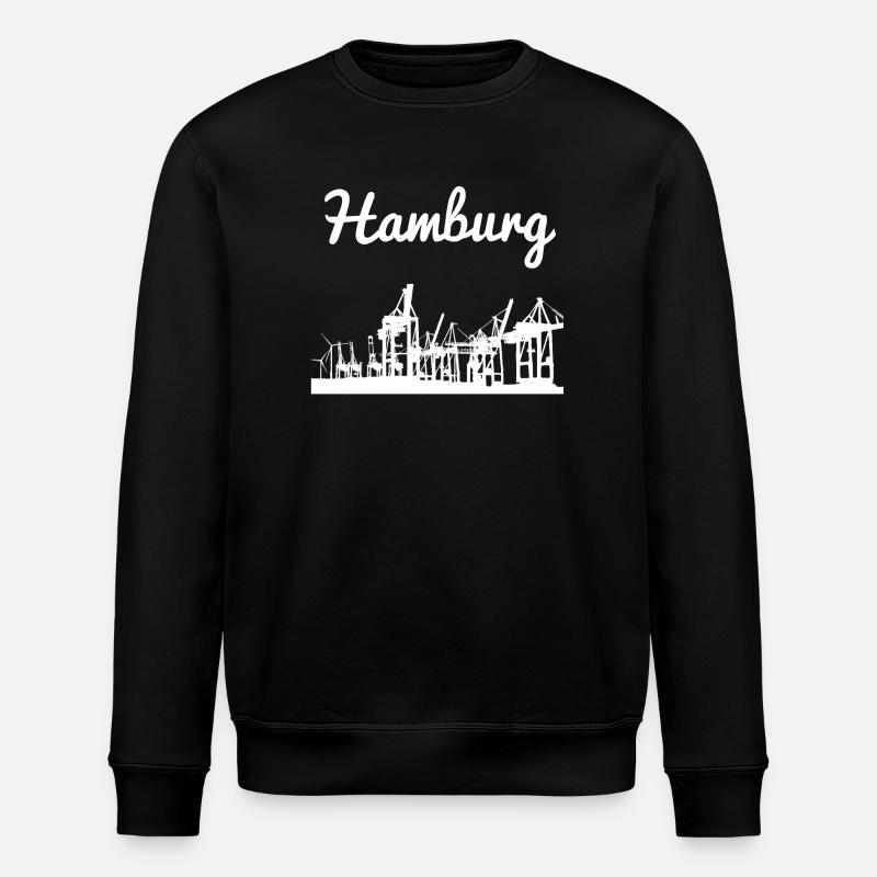 Hamburg harbor - Stanley/Stella ROLLER Unisex Organic Sweatshirt - black