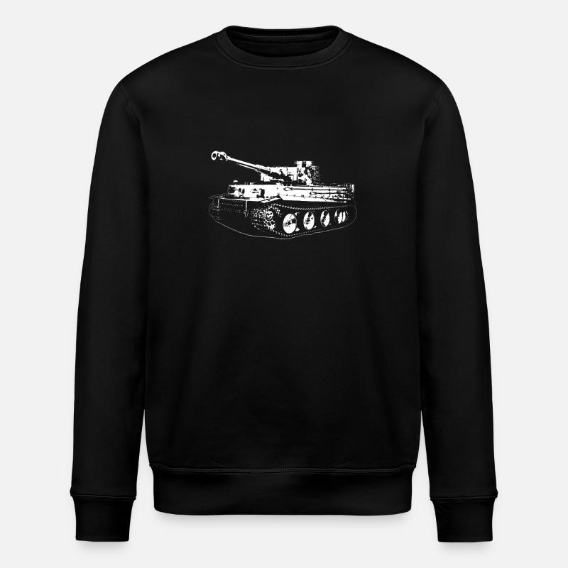 Panzer Silhouette Kontrastdesign - Stanley/Stella Unisex Bio-Sweatshirt ROLLER - Schwarz