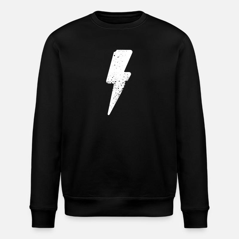 lightning symbol anger - Stanley/Stella ROLLER Unisex Organic Sweatshirt - black