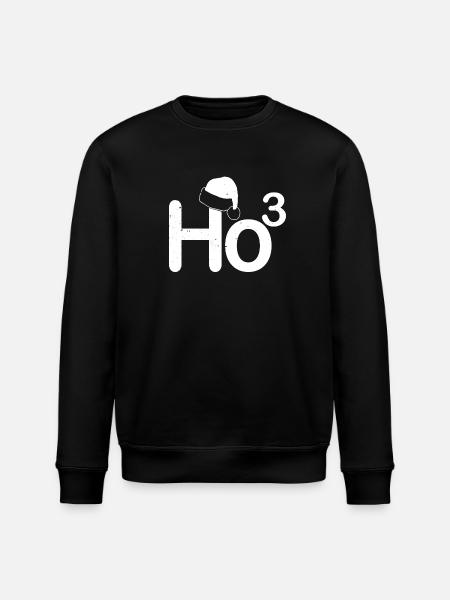 Ho3 Weihnachtslogo mit Mütze - Stanley/Stella Unisex Bio-Sweatshirt ROLLER - Schwarz
