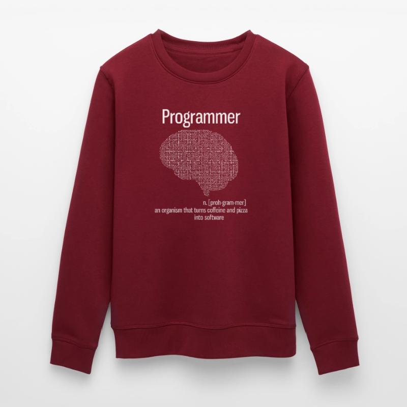 programmer brain pc informatik definition pizza lo Stanley/Stella Unisex Bio-Sweatshirt ROLLER