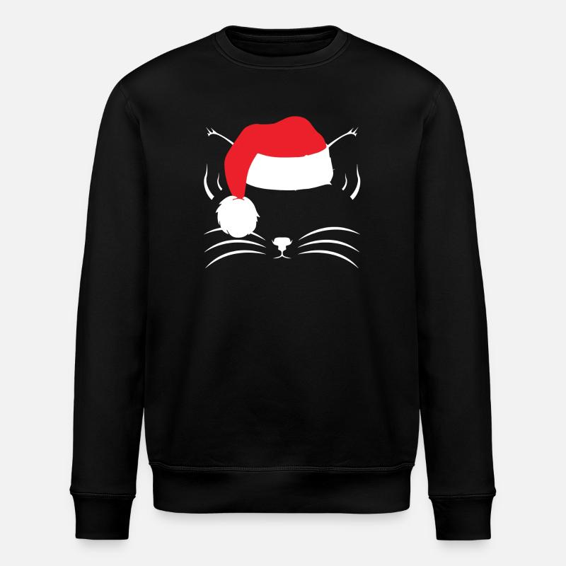 Chemise de chat de noël - Sweat bio ROLLER Stanley/Stella Unisexe - noir