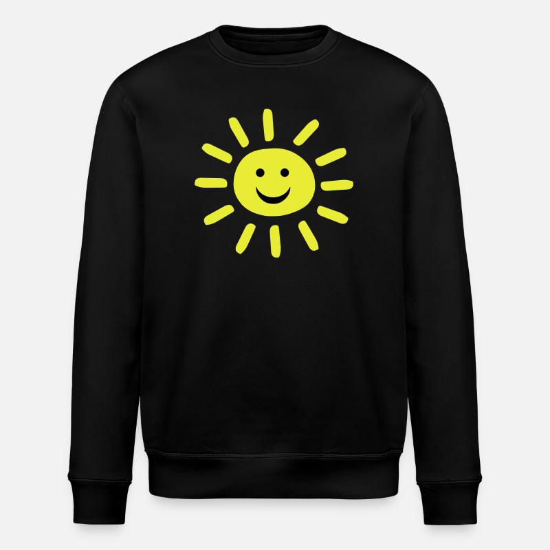 Smiley Summer Sun - Stanley/Stella Unisex Bio-Sweatshirt ROLLER - Schwarz