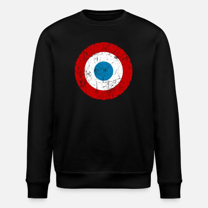Frankreich Luftfahrt-Kokarde - Stanley/Stella Unisex Bio-Sweatshirt ROLLER - Schwarz