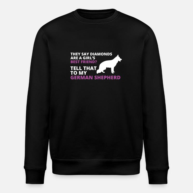 German shepherd - Stanley/Stella ROLLER Unisex Organic Sweatshirt - black