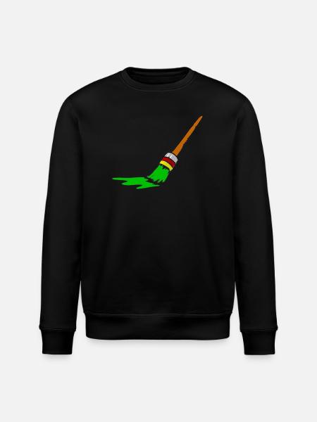 Urban Graffiti Brush Design - Stanley/Stella ROLLER Unisex Organic Sweatshirt - black