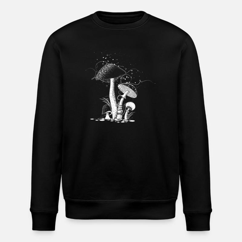 vier Pilze - Stanley/Stella Unisex Bio-Sweatshirt ROLLER - Schwarz