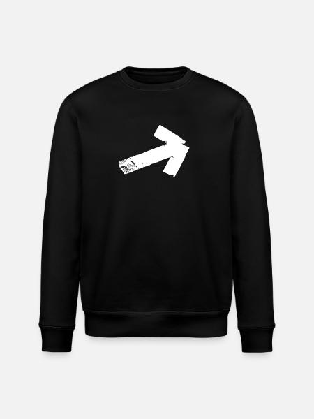Pfeil schräg - weiß - Stanley/Stella Unisex Bio-Sweatshirt ROLLER - Schwarz