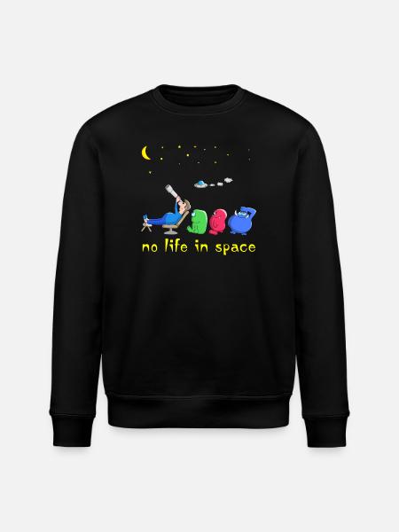 Funny aliens - Stanley/Stella ROLLER Unisex Organic Sweatshirt - black