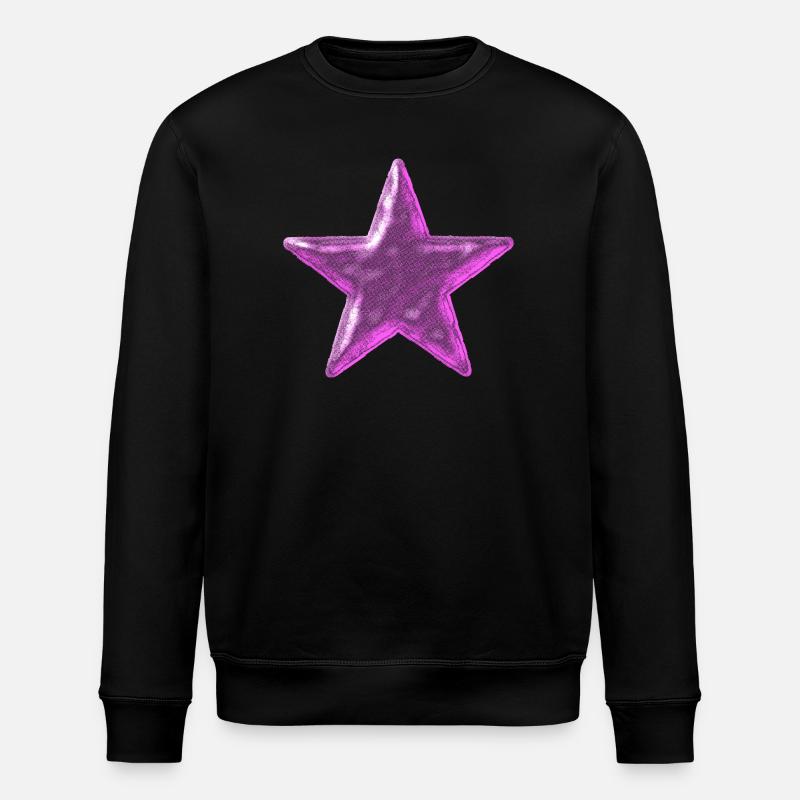 Rosa Stern - Stanley/Stella Unisex Bio-Sweatshirt ROLLER - Schwarz