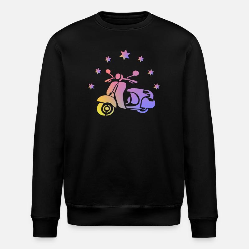 Retro scooter - Stanley/Stella ROLLER Unisex Organic Sweatshirt - black