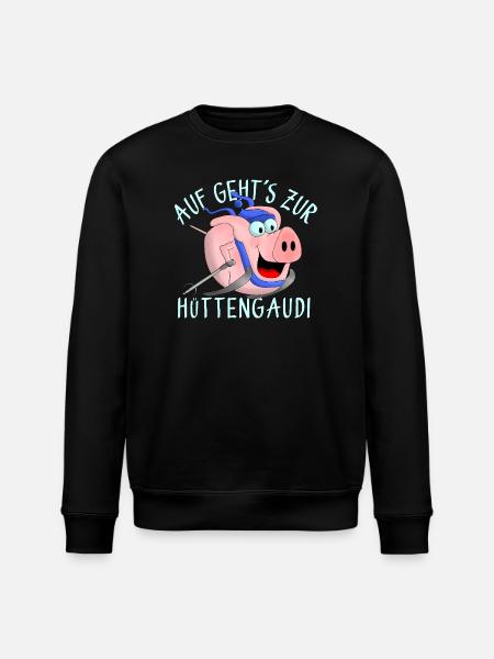 Hüttengaudi - Pistensau - Stanley/Stella ROLLER Unisex Organic Sweatshirt - black