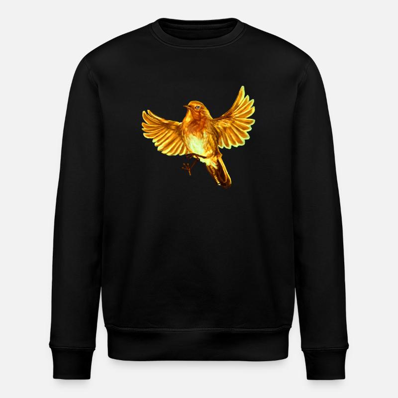 gelber Vogel - Stanley/Stella Unisex Bio-Sweatshirt ROLLER - Schwarz