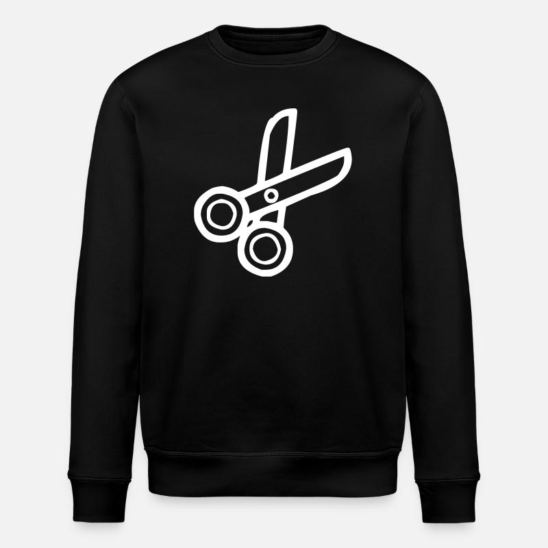 Ciseaux pour couper - Sweat bio ROLLER Stanley/Stella Unisexe - noir