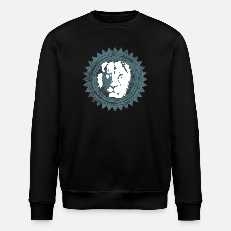 Lion's Head Reggae Design - Stanley/Stella ROLLER Unisex Organic Sweatshirt - black
