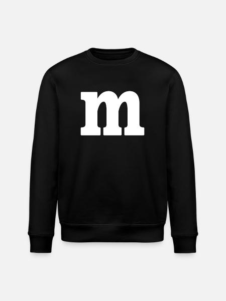 Funny Group Costume Letter M Costume Carnival - Stanley/Stella ROLLER Unisex Organic Sweatshirt - black