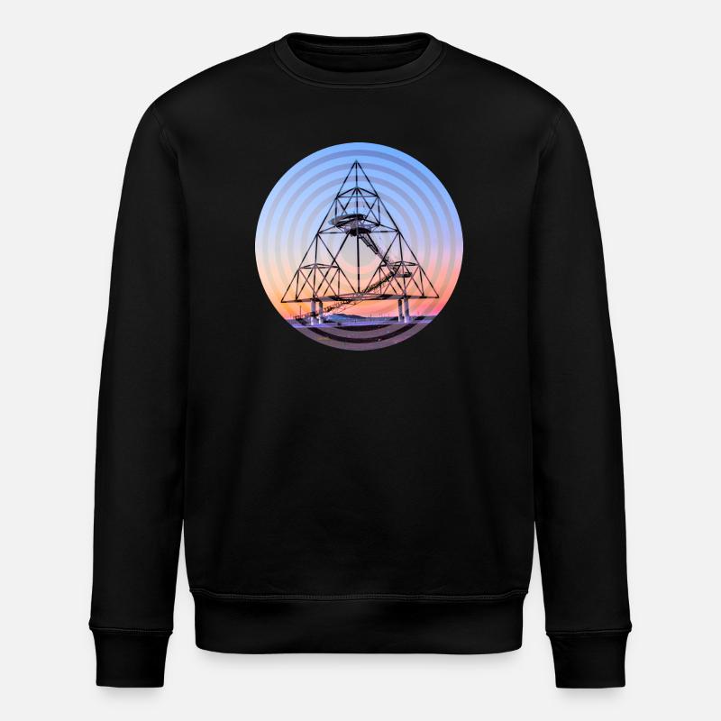 Tetrahedron circles - Stanley/Stella ROLLER Unisex Organic Sweatshirt - black