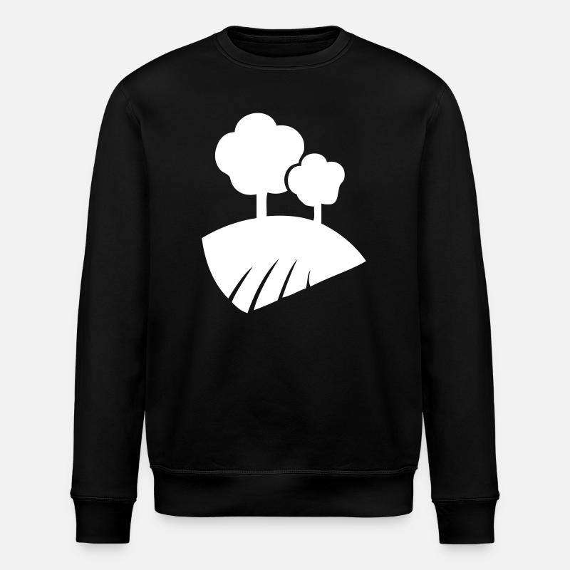 Landscape with trees - Stanley/Stella ROLLER Unisex Organic Sweatshirt - black