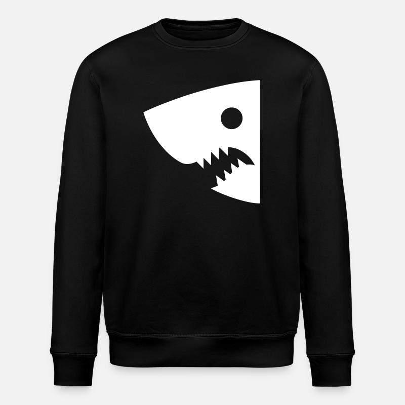 Shark head - Stanley/Stella ROLLER Unisex Organic Sweatshirt - black