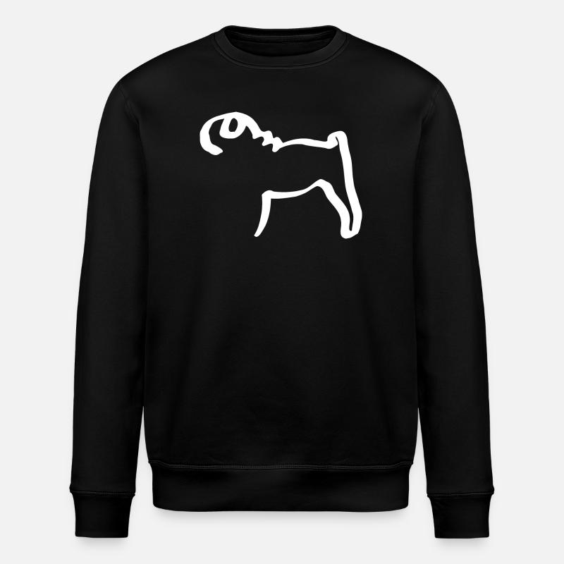 Linienmops - Stanley/Stella Unisex Bio-Sweatshirt ROLLER - Schwarz