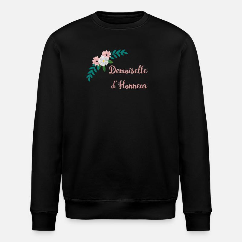 Bridesmaid - Bucolic Collection - Stanley/Stella ROLLER Unisex Organic Sweatshirt - black