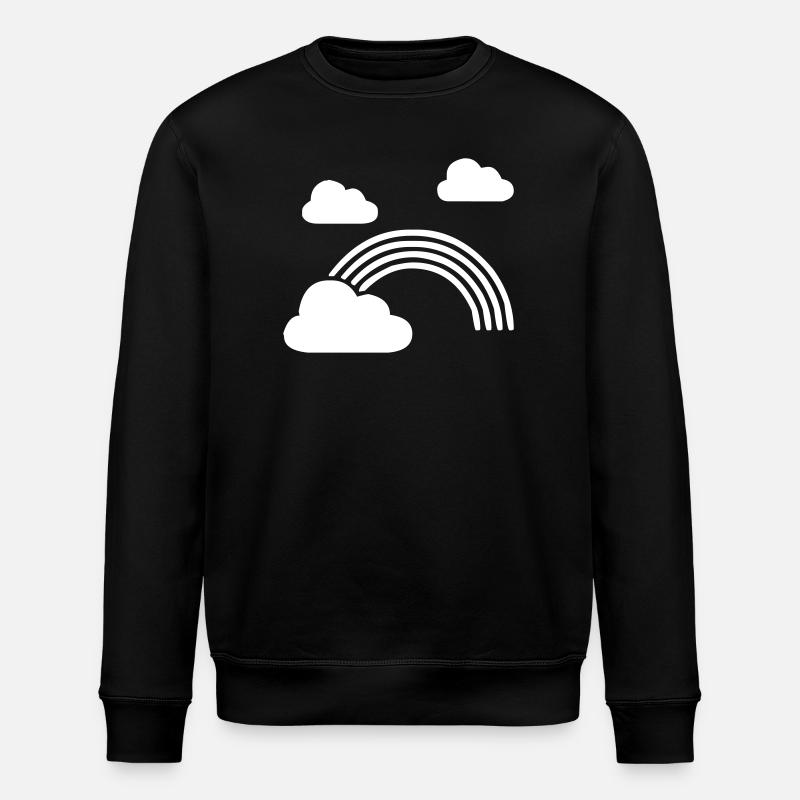 Arc-en-ciel avec nuages - Sweat bio ROLLER Stanley/Stella Unisexe - noir