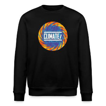 Klimawandel Protest Design - Stanley/Stella Unisex Bio-Sweatshirt ROLLER - Schwarz - Vorne - Nik (191cm)