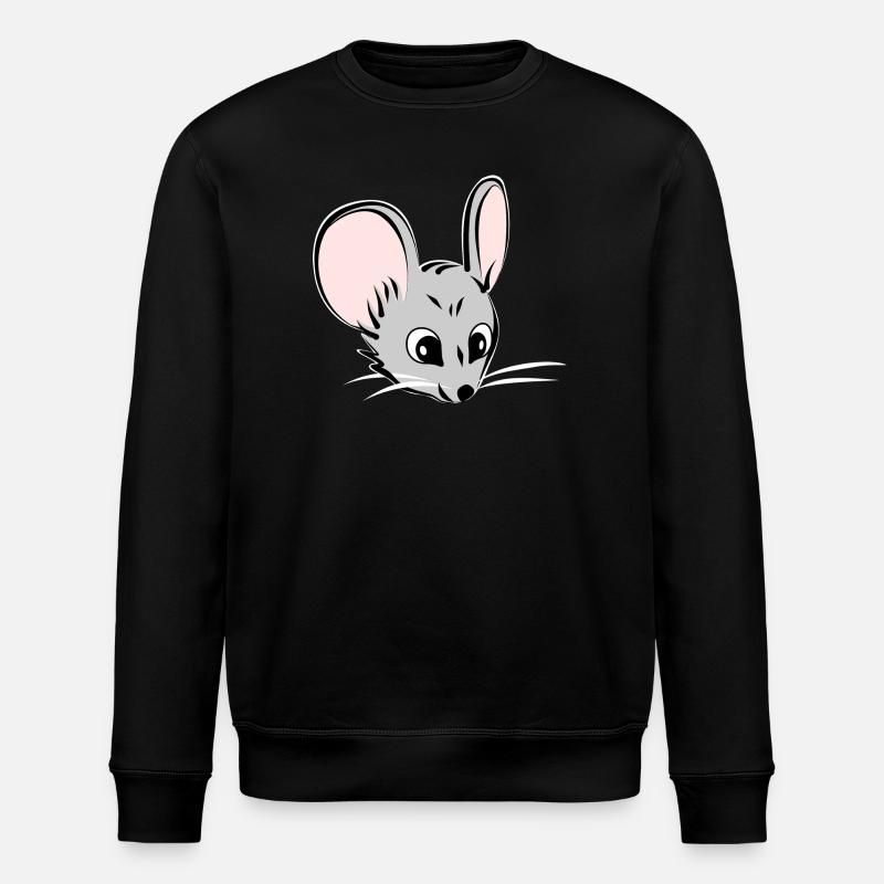 Mouse head - Stanley/Stella ROLLER Unisex Organic Sweatshirt - black