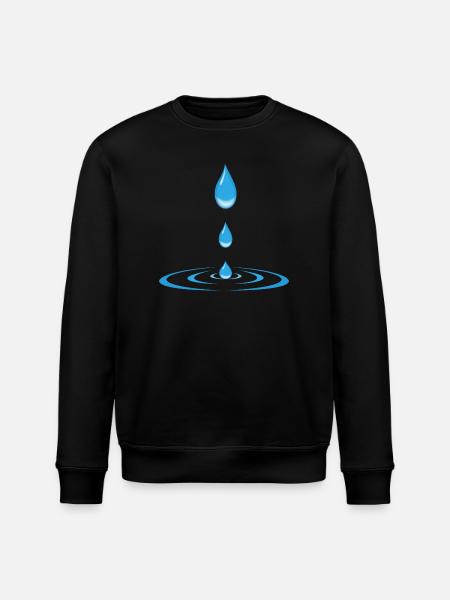 drops and waves - Stanley/Stella ROLLER Unisex Organic Sweatshirt - black