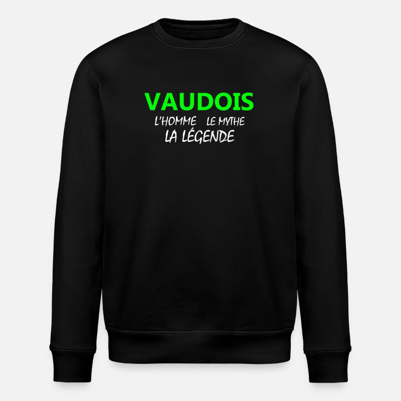 Vaudois Legend Pattern - Stanley/Stella ROLLER Unisex Organic Sweatshirt - black