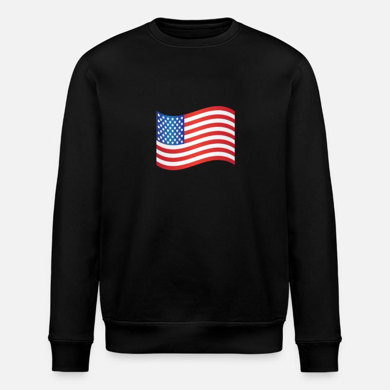 Drapeau américain - Sweat bio ROLLER Stanley/Stella Unisexe - noir