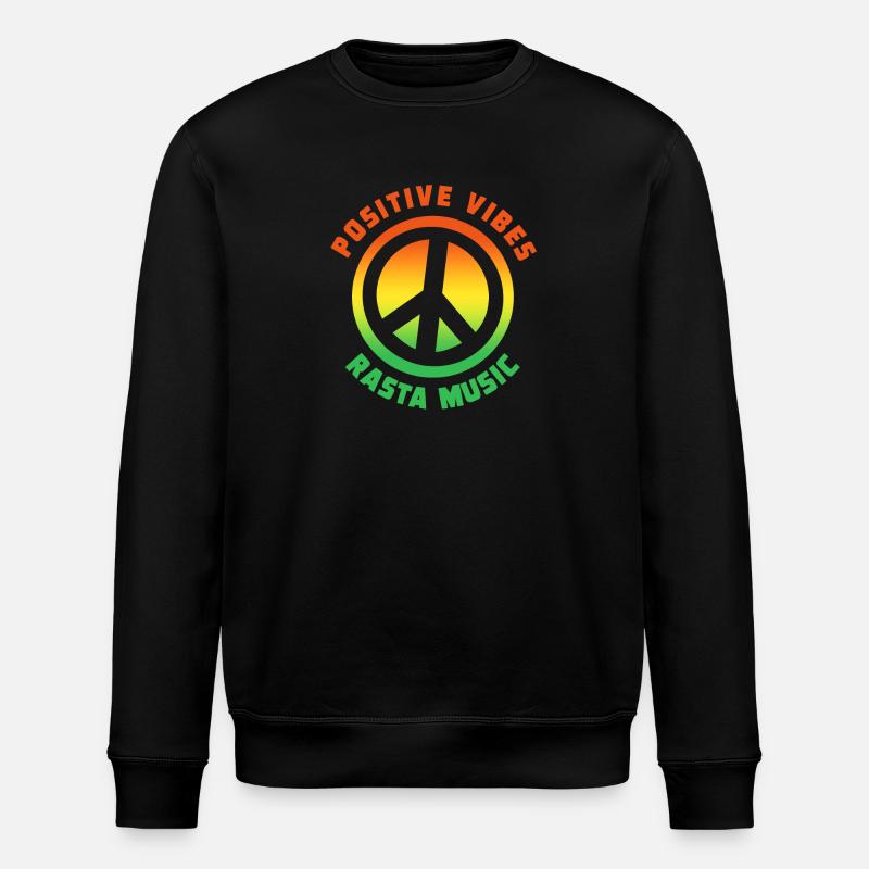 Ondes positives Rastamusic Paix - Sweat bio ROLLER Stanley/Stella Unisexe - noir
