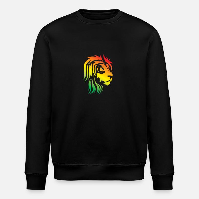 Tête de lion arc-en-ciel - Sweat bio ROLLER Stanley/Stella Unisexe - noir