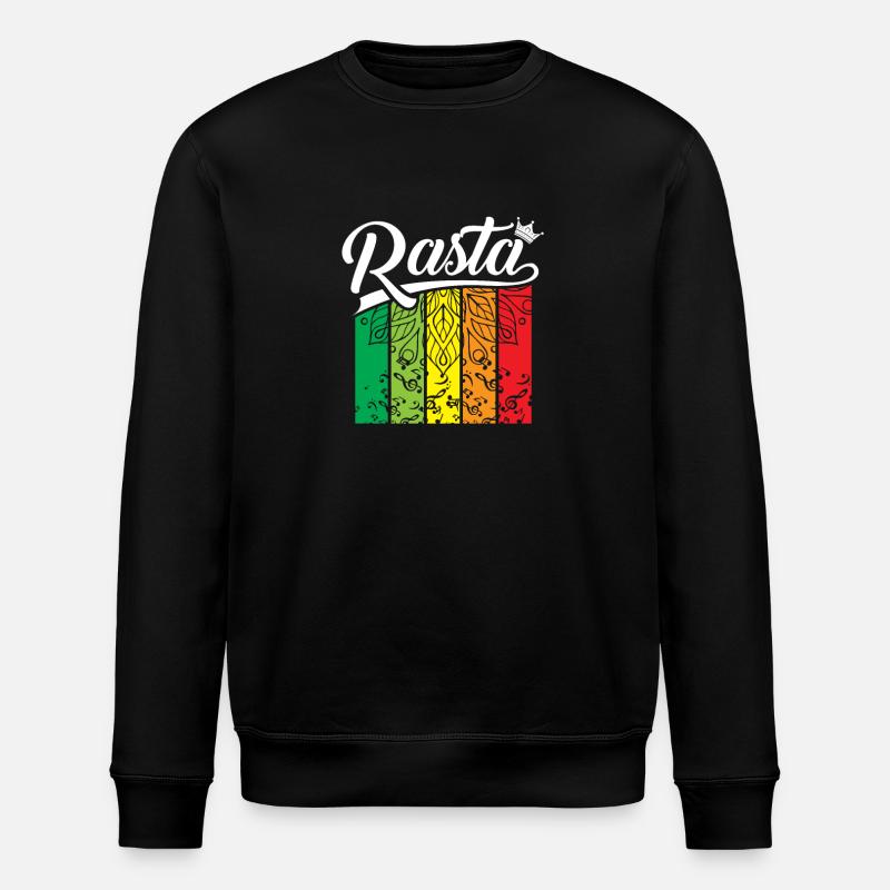 Pastel Regenbogen Banner - Stanley/Stella Unisex Bio-Sweatshirt ROLLER - Schwarz