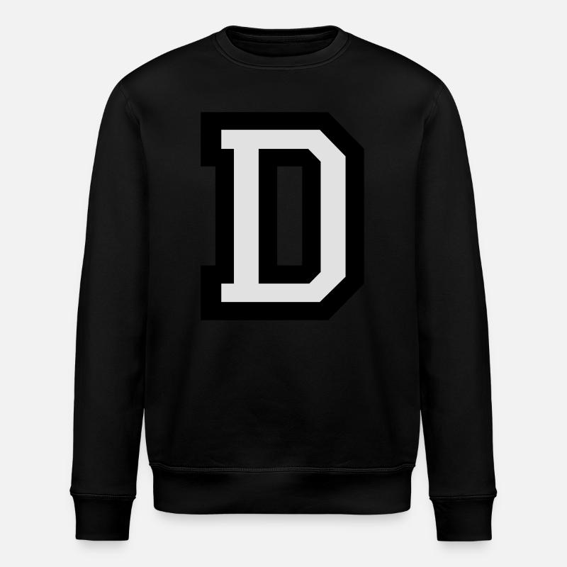 Buchstabe D - Stanley/Stella Unisex Bio-Sweatshirt ROLLER - Schwarz