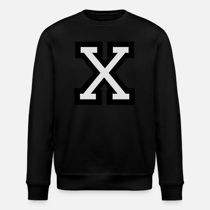 X Buchstabe X - Stanley/Stella Unisex Bio-Sweatshirt ROLLER - Schwarz