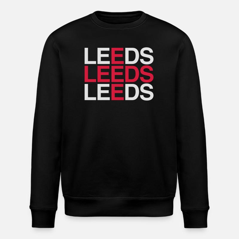 LEEDS England Union Jack Flag - Stanley/Stella Unisex Bio-Sweatshirt ROLLER - Schwarz