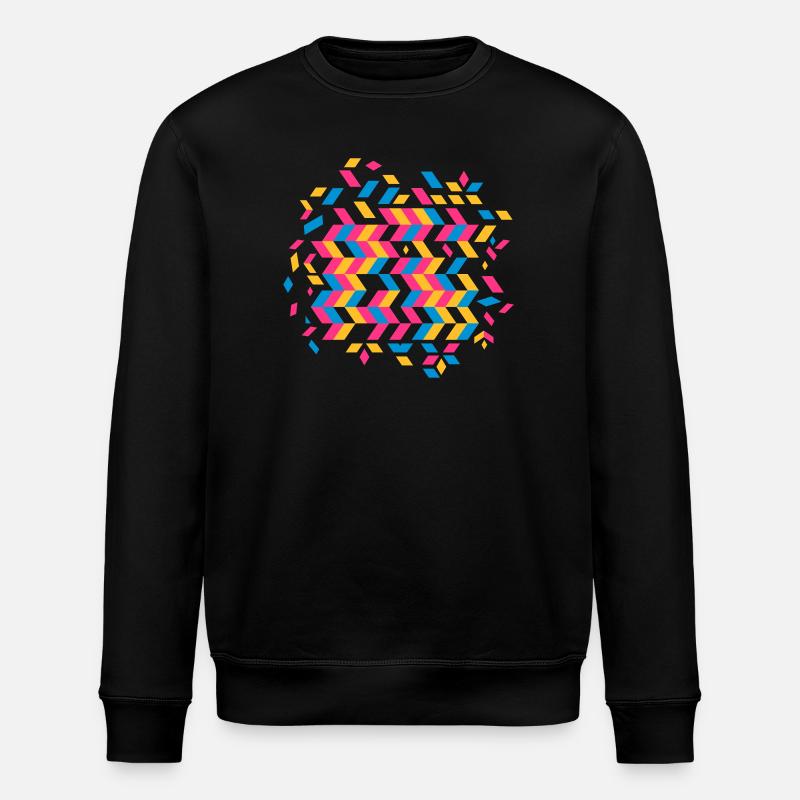 A herringbone pattern - Stanley/Stella ROLLER Unisex Organic Sweatshirt - black