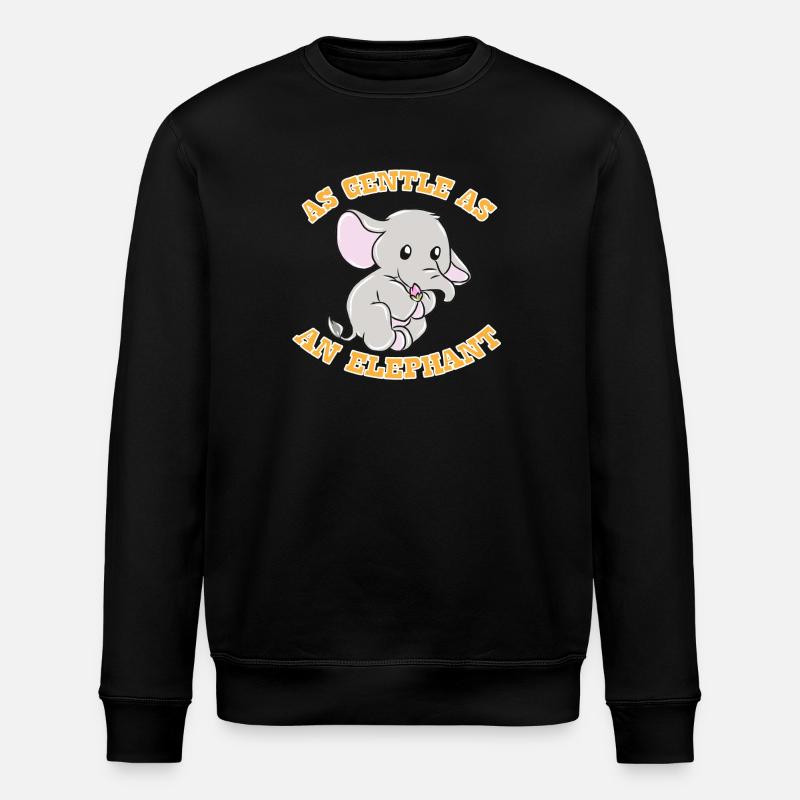 Elephant gift idea - Stanley/Stella ROLLER Unisex Organic Sweatshirt - black